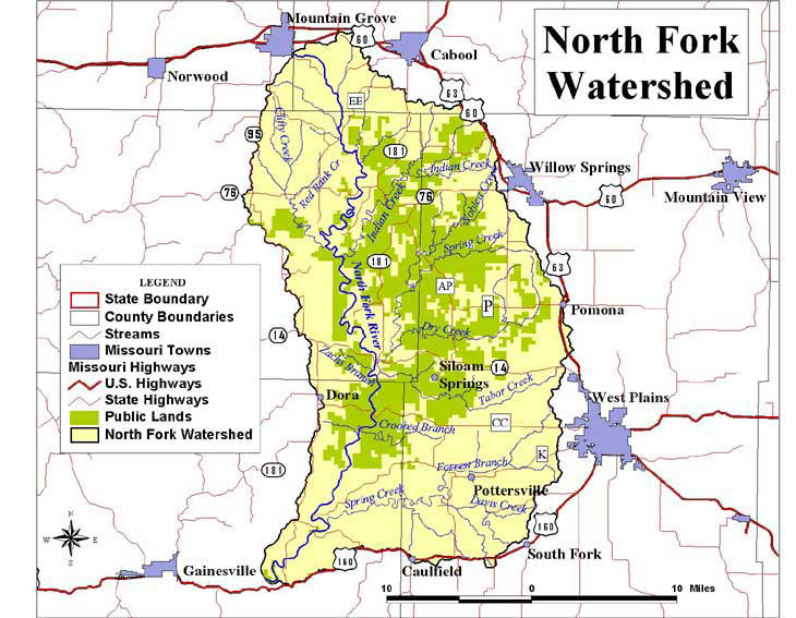 North Fork Watershed Map